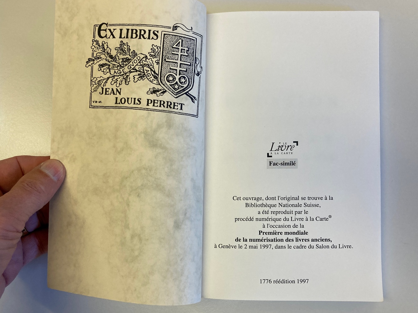Relation de différents voyages dans les Alpes du Faucigny, ex-libris et faux-titre